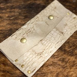 Hand tooled leather wallet